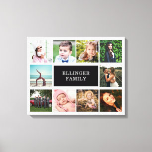 Aangepast voor fotocollage, wit en zwart canvas afdruk