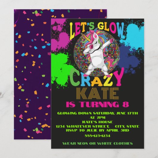 Aangepast voor gloedfeest kaart (Voorkant / Achterkant)