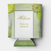 Aangepast voor groene bruiloft blikjeskoeler (Voorkant)