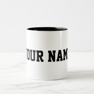 Aangepast voor Jouw naam Tweekleurige Koffiemok