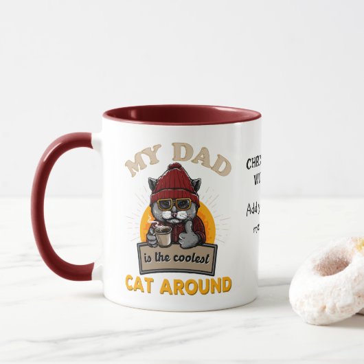 Aangepast voor kattenvader mok (Met donut)
