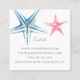 Aangepast voor kustvaart vierkante visitekaartje