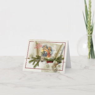 Aangepast voor liefdevolle nativiteitscollage feestdagen kaart