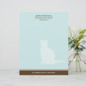 Aangepast voor lijnblauwe bruine poothuisje briefhoofd (Staand voorkant)