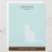 Aangepast voor lijnblauwe bruine poothuisje briefhoofd (Voorkant / Achterkant)