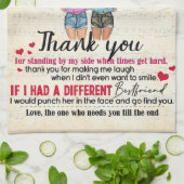 Aangepast voor mijn beste vriendin voor beste cade theedoek (Gevouwen)