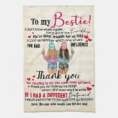 Aangepast voor mijn beste vriendin voor beste cade theedoek (Verticaal)