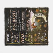 Aangepast voor mijn dochter Butterfly van papa Fleece Deken (Voorkant (Horizontaal))