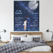 Aangepast voor mijn jongenVriend Blanket Canvas Afdruk (Insitu (Slaapkamer))