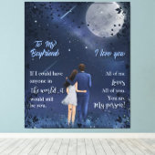 Aangepast voor mijn jongenVriend Blanket Canvas Afdruk (Insitu (Houten vloer))