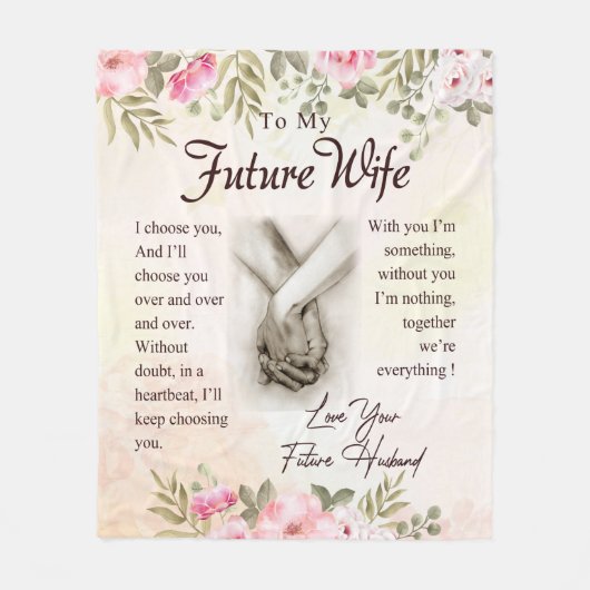 Aangepast voor mijn toekomstige kindermandje fleece deken (Voorkant)