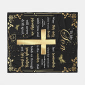 Aangepast voor mijn zoon bank fleece deken (Voorkant (Horizontaal))