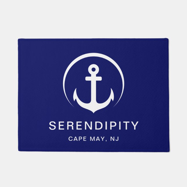 Aangepast voor moderne boot Nautical Anchor marine Deurmat (Voorkant)