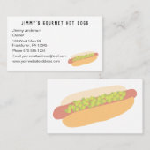 Aangepast voor moderne en eenvoudige hotdog visitekaartje (Voorkant / Achterkant)