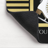 Aangepast voor moderne zwart- en goudglitterijssch muismat (Hoek)