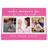 Aangepast voor moederdag fotocollage groot cadeauzakje (Voorkant)
