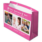 Aangepast voor moederdag fotocollage groot cadeauzakje (Achterkant Gekanteld)