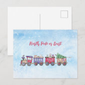 Aangepast voor Noordpool- of kerstlocomotief Briefkaart (Voorkant / Achterkant)