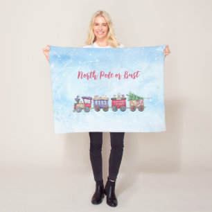Aangepast voor Noordpool- of kerstlocomotief Fleece Deken