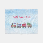 Aangepast voor Noordpool- of kerstlocomotief Fleece Deken (Voorkant (Horizontaal))