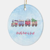 Aangepast voor Noordpool- of kerstlocomotief Keramisch Ornament (Links)