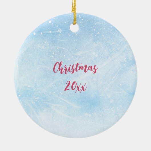 Aangepast voor Noordpool- of kerstlocomotief Keramisch Ornament (Achterkant)