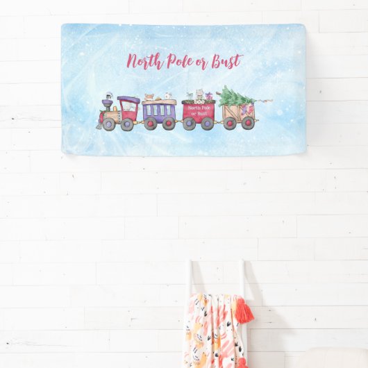 Aangepast voor Noordpool- of kerstlocomotief Spandoek (Insitu)