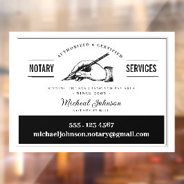 Aangepast voor Notarisservices Professional White  Raamsticker