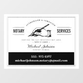 Aangepast voor Notarisservices Professional White  Raamsticker (Vel)