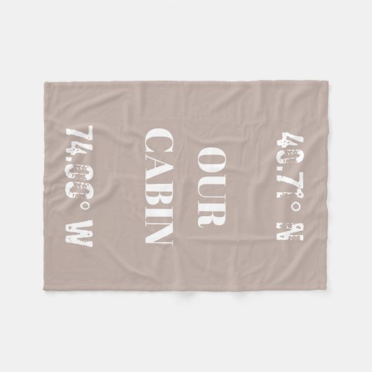 Aangepast voor onze cabinecoördinaten fleece deken (Voorkant (Horizontaal))