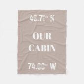 Aangepast voor onze cabinecoördinaten fleece deken (Voorkant)