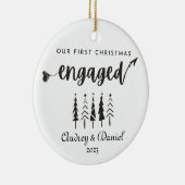 Aangepast voor onze eerste kerst keramisch ornament (Rechts)