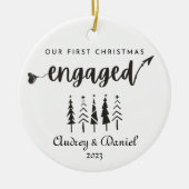 Aangepast voor onze eerste kerst keramisch ornament (Voorkant)