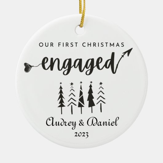 Aangepast voor onze eerste kerst keramisch ornament (Voorkant)