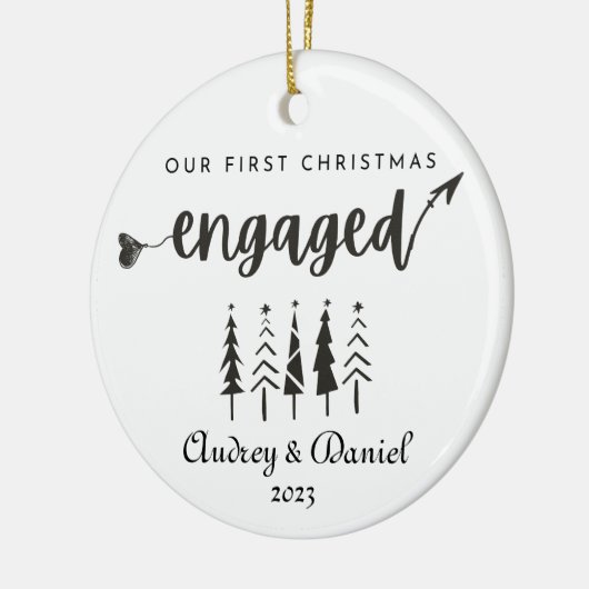 Aangepast voor onze eerste kerst keramisch ornament (Links)