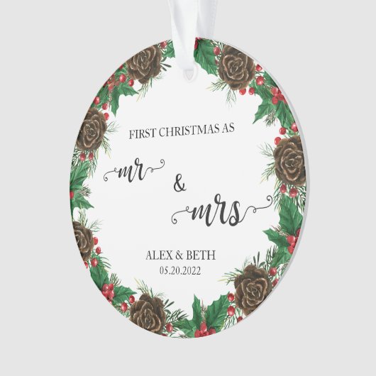 Aangepast voor onze eerste kerst ornament (voorkant)