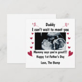 Aangepast voor onze eerste Vaderdag cadeaubon zoda Feestdagenkaart (Voorkant / Achterkant)