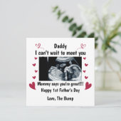 Aangepast voor onze eerste Vaderdag cadeaubon zoda Feestdagenkaart (Staand voorkant)