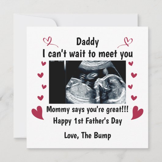 Aangepast voor onze eerste Vaderdag cadeaubon zoda Feestdagenkaart (Voorkant)