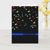 Aangepast voor politie-dag Thin Blue Line Kaart (Gele Bloem)