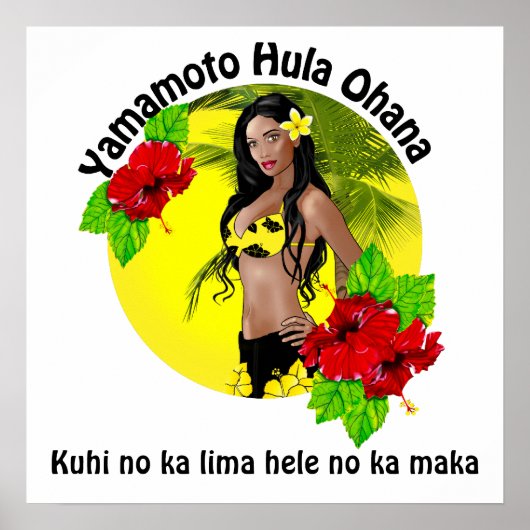 Aangepast voor Poster 2 van Yamamoto Hula Ohana (Voorkant)