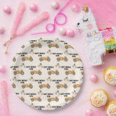 Aangepast voor  rackauto op thuisdag papieren bordje