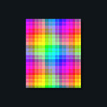 Aangepast voor regenboogspeldenachtergrond canvas afdruk<br><div class="desc">Dit rainboogvlakke ondergrondse canvas is helder en kleurrijk,  met een licht textuureffect. Het is een levendig,  levendig ingecheckt patroon dat  zal lijken als achtergrond voor jouw tekst en foto's.</div>