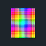 Aangepast voor regenboogspeldenachtergrond canvas afdruk<br><div class="desc">Dit rainboogvlakke ondergrondse canvas is helder en kleurrijk,  met een licht textuureffect. Het is een levendig,  levendig ingecheckt patroon dat  zal lijken als achtergrond voor jouw tekst en foto's.</div>