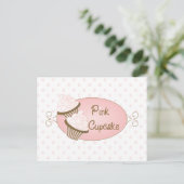 Aangepast voor roze cupcake briefkaart (Staand voorkant)