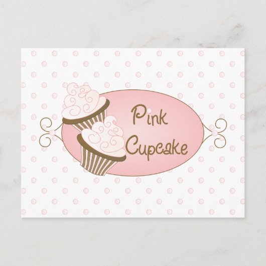Aangepast voor roze cupcake briefkaart (Voorkant)