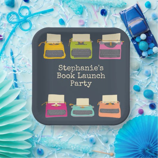 Aangepast voor  schrijfmachines Boek starten Papieren Bordje (Feest)