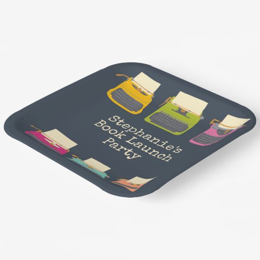 Aangepast voor  schrijfmachines Boek starten Papieren Bordje (Gebogen)