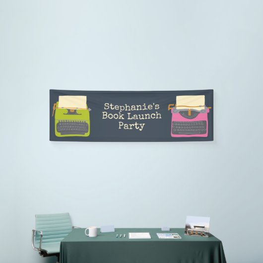 Aangepast voor  schrijfmachines Boek starten Spandoek (Beurs)