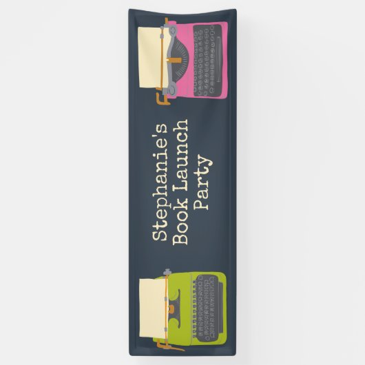 Aangepast voor  schrijfmachines Boek starten Spandoek (Verticaal)